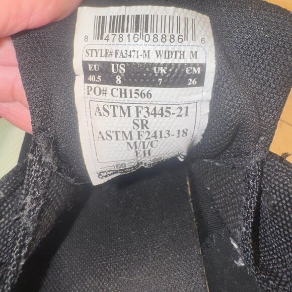 Carhartt Force Nano Composite Toe Work Safety Shoes Men’s Size 8 FA3471-M - Picture 7 of 10